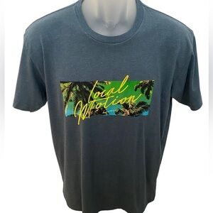LOCAL MOTION Hawaii Tropical Palm Trees Tee Shirt Men M Medium